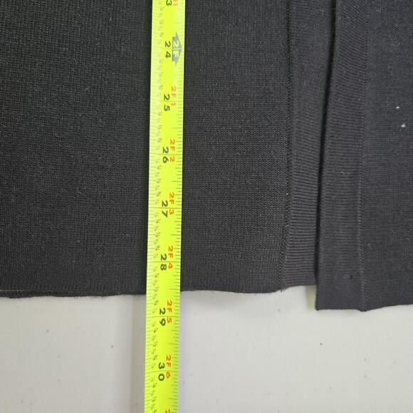 Anne Klein Poncho Cape Womens Medium Black Tan Knit Old Money Equestrian Boho - Picture 12 of 14